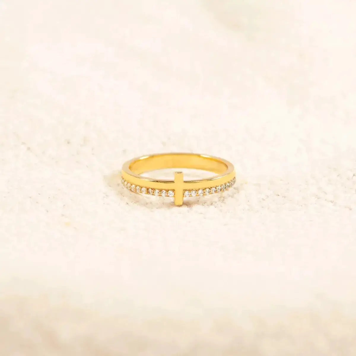 925 Sterling Silver Cross Ring by Trendsi