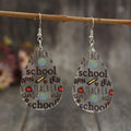 Acrylic Letter Teardrop Shape Earrings by Trendsi