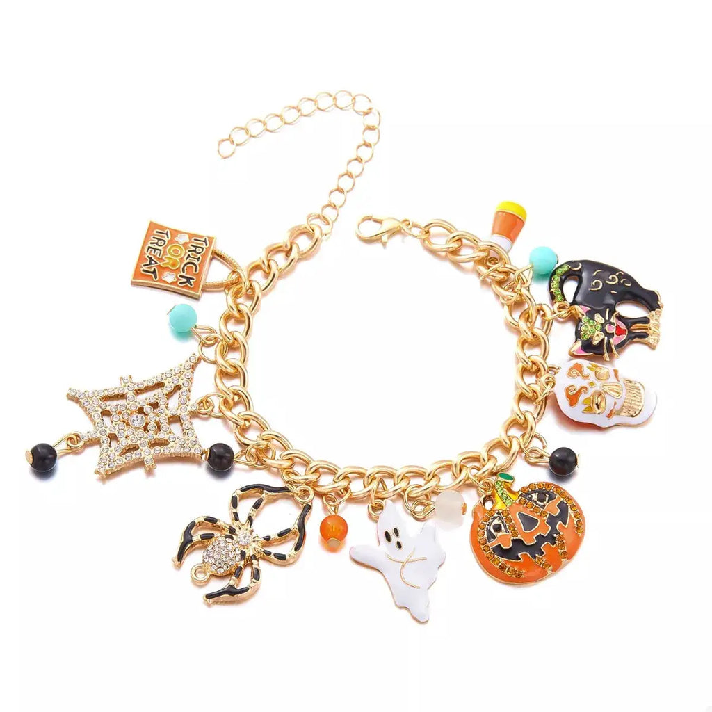 18K Gold-Plated Halloween Theme Bracelet by Trendsi