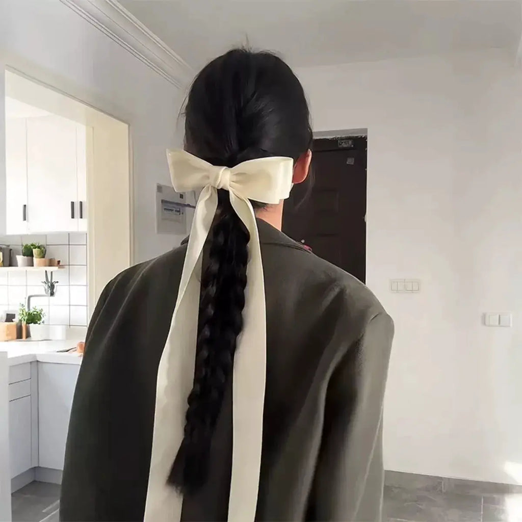 Ribbon Bow Hair Clip by Trendsi