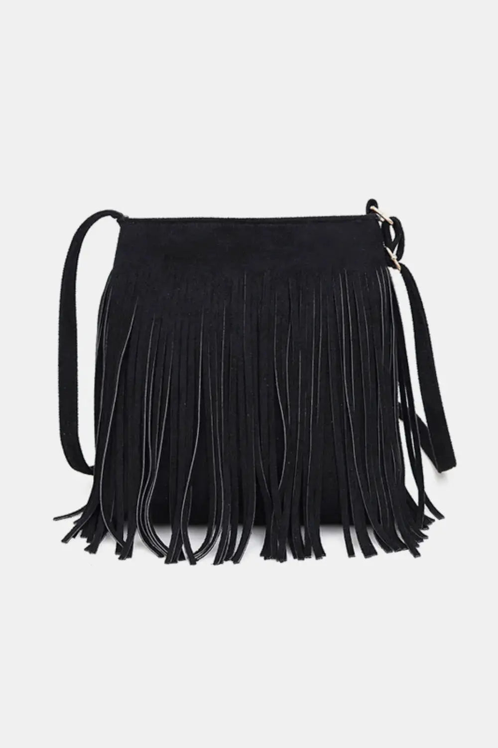 Suede Fringe Shoulder Bag by Trendsi
