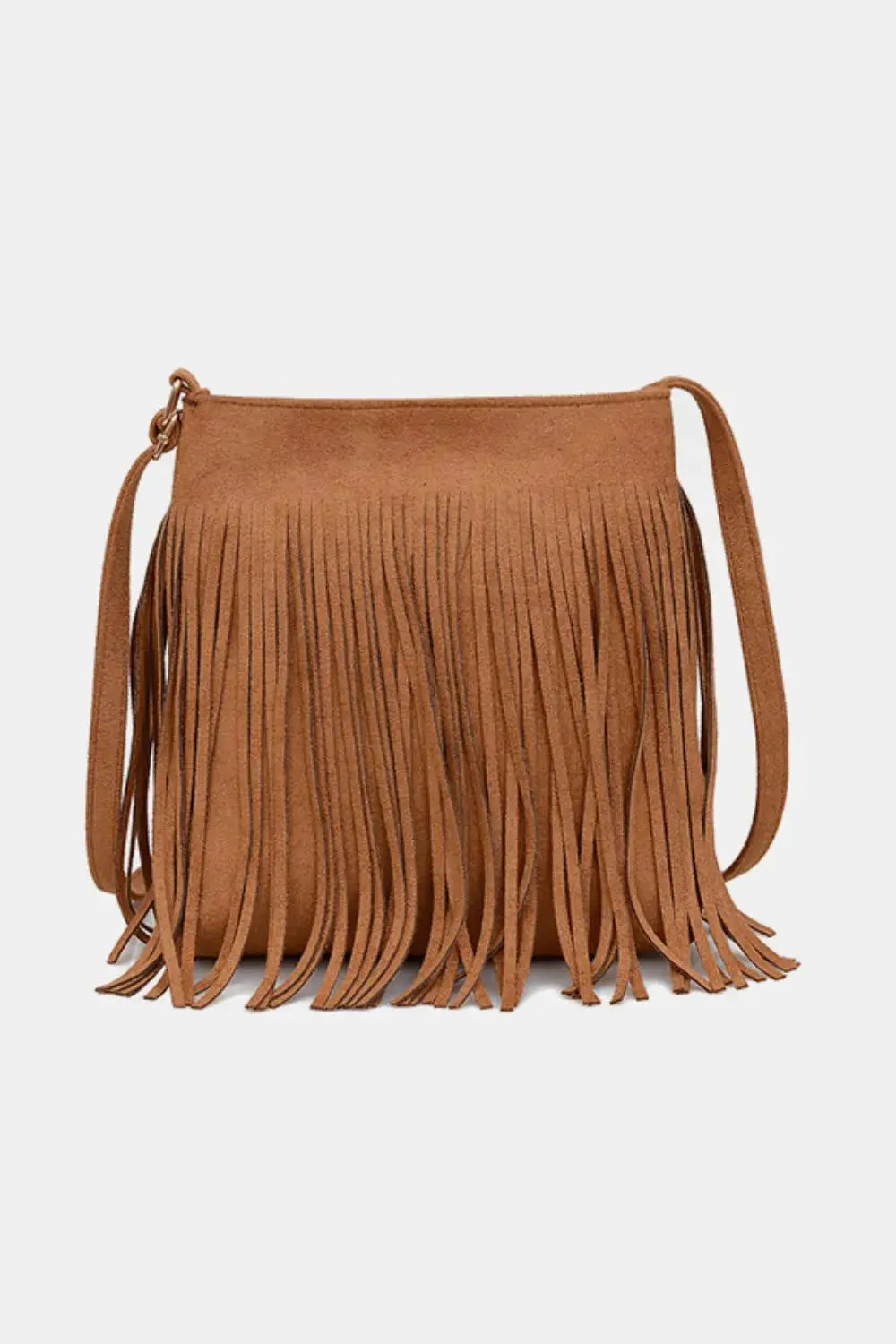 Suede Fringe Shoulder Bag by Trendsi
