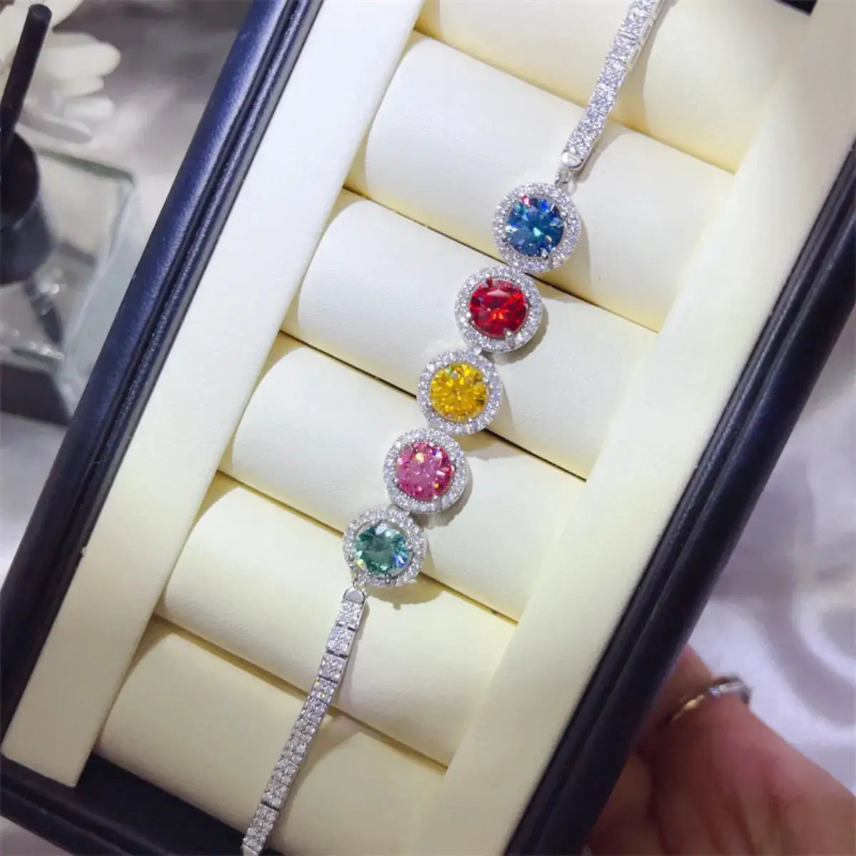 5 Carat 925 Sterling Silver Moissanite Bracelet by Trendsi