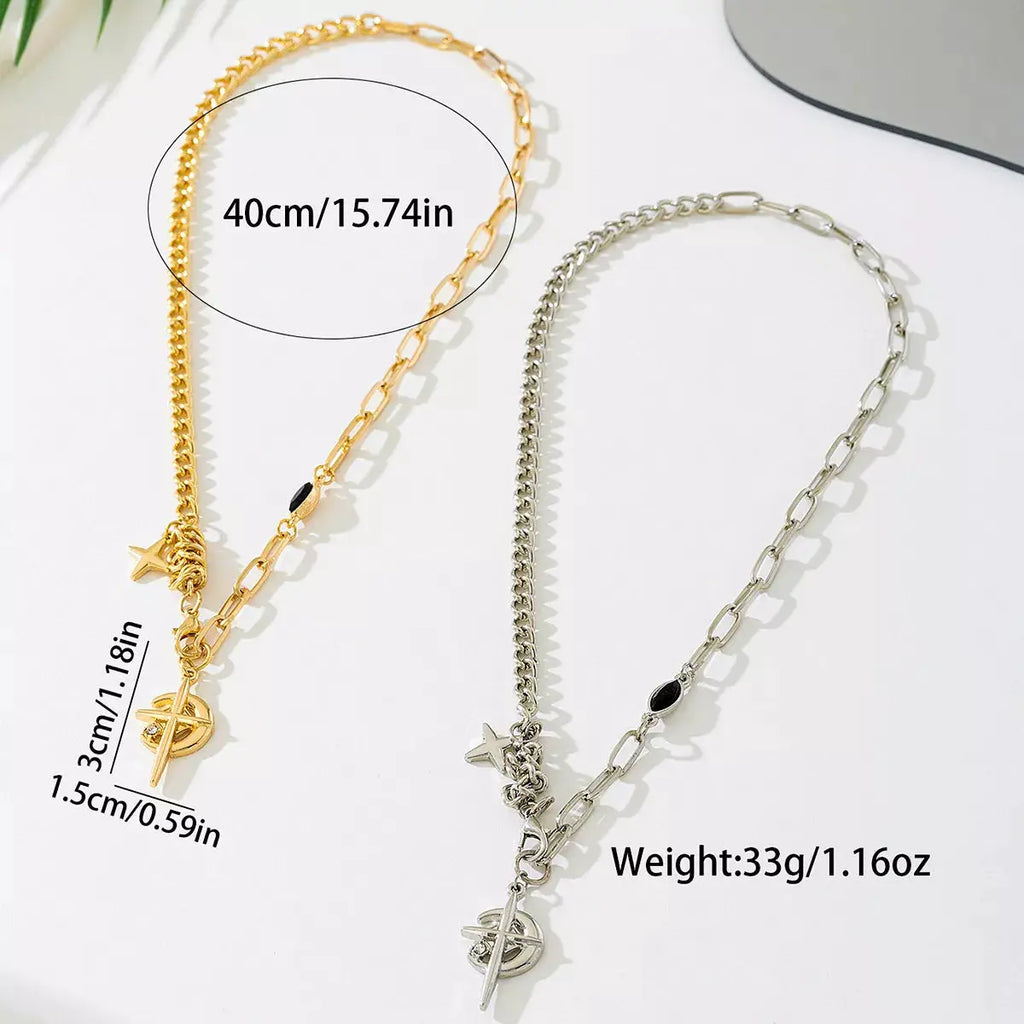 18K Gold-Plated Cross Pendant Necklace by Trendsi