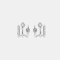 Moissanite 925 Sterling Silver Earrings by Trendsi
