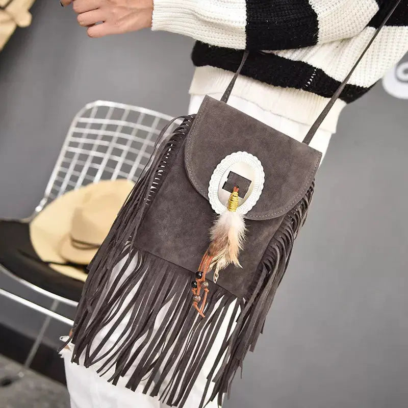 Fringe Tassel Crossbody Bag by Trendsi
