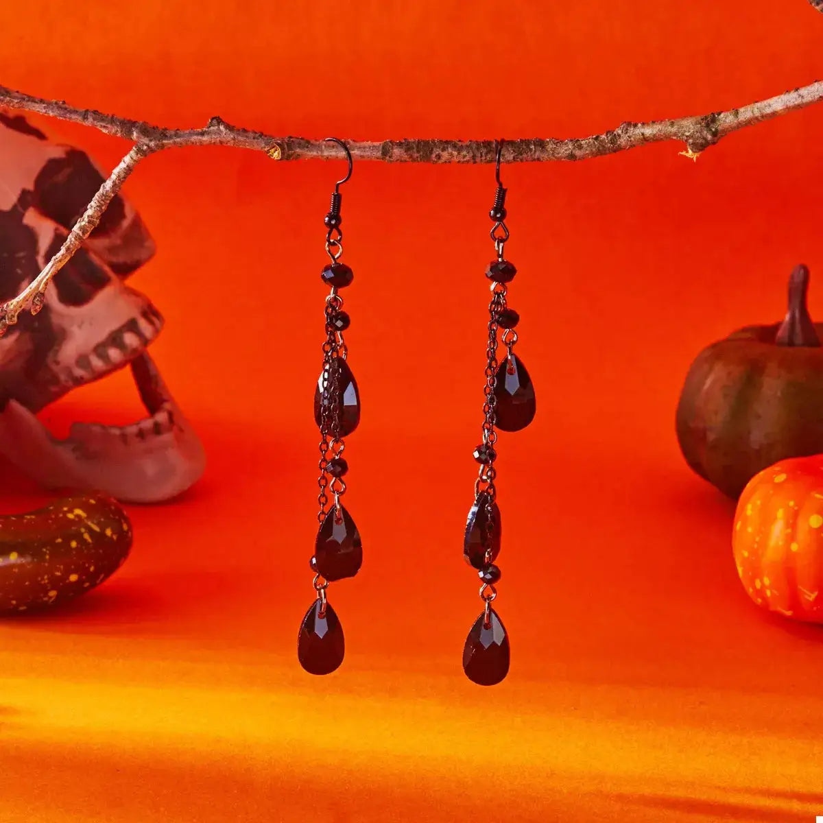 Halloween Teardrop Chain Dangle Earrings by Trendsi