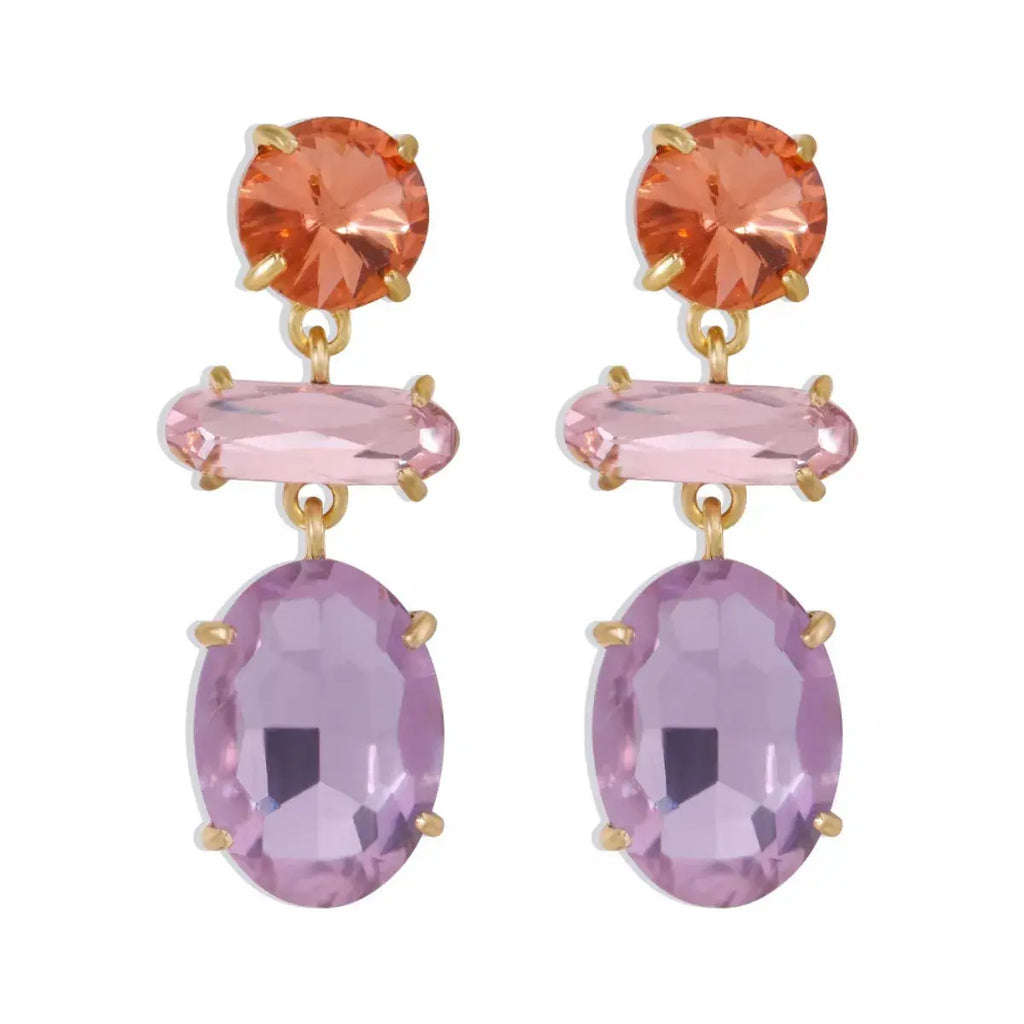 Alloy Geometric Dangle Earrings by Trendsi