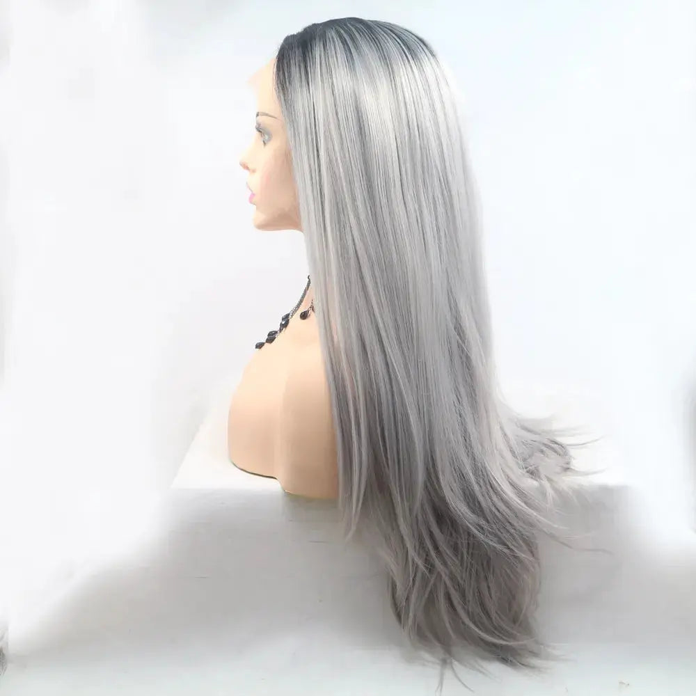 13*3" Lace Front Wigs Synthetic Long Straight 24" 130% Density by Trendsi