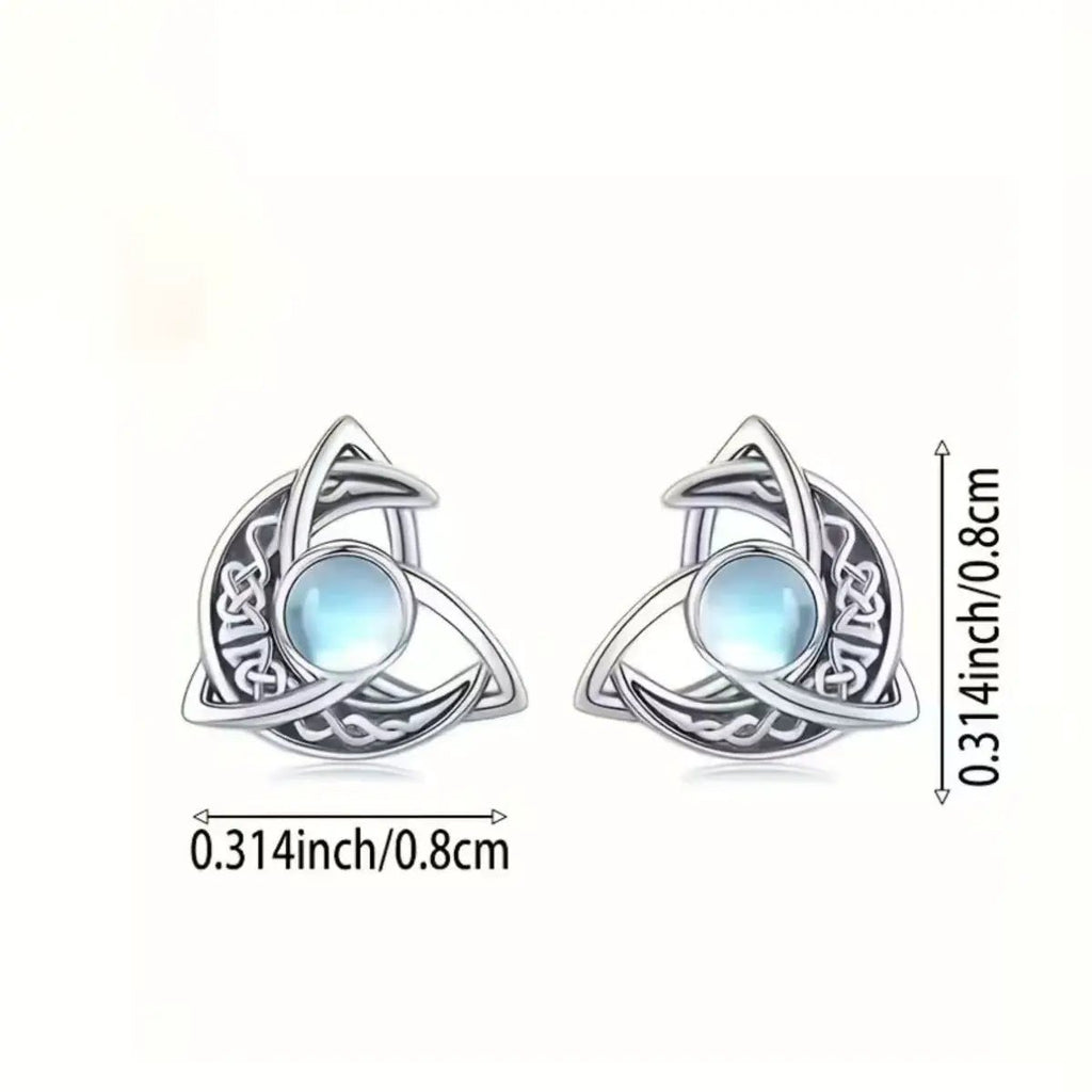 Moonstone Stud Earrings by Trendsi