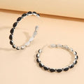 Artificial Turquoise C-Hoop Earrings by Trendsi