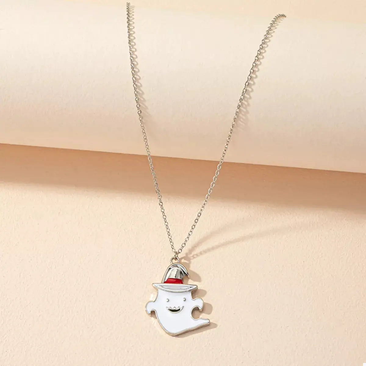 Halloween Cute Ghost Pendant Necklace by Trendsi