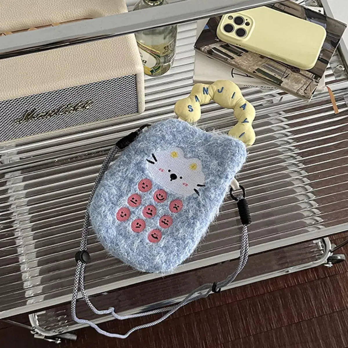 Cartoon Plush Crossbody Bag by Trendsi