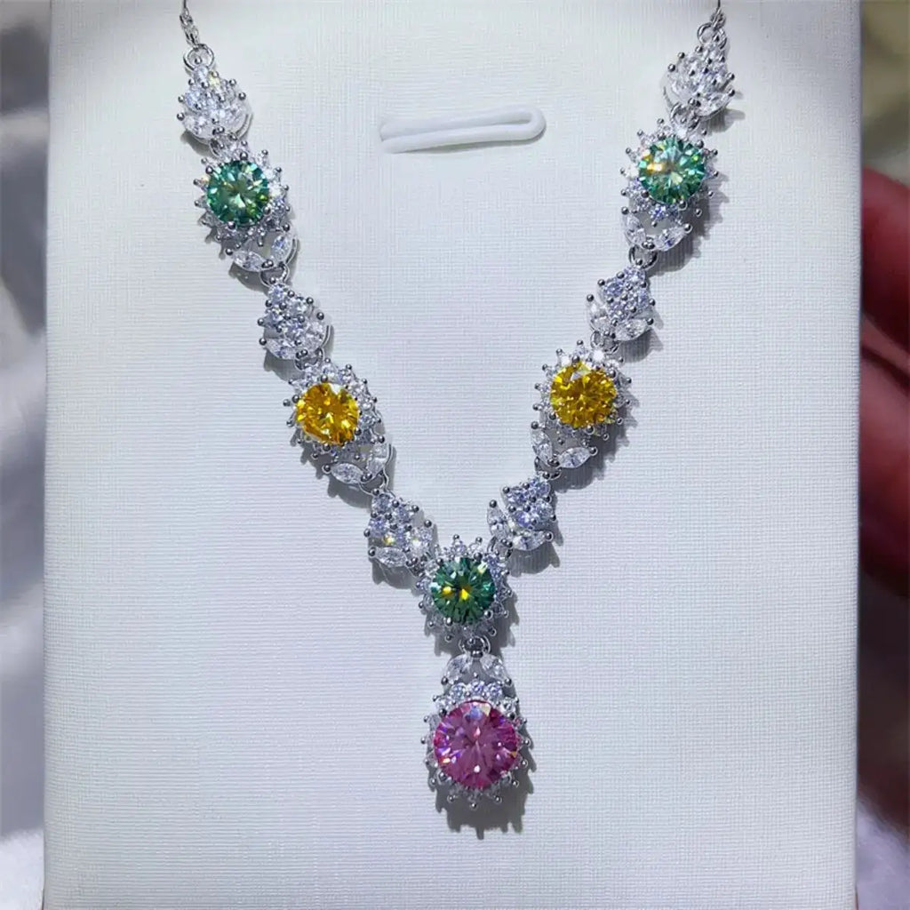 3.5 Carat Moissanite 925 Sterling Silver Necklace by Trendsi