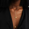 18K Gold-Plated Y-Shaped Necklace by Trendsi
