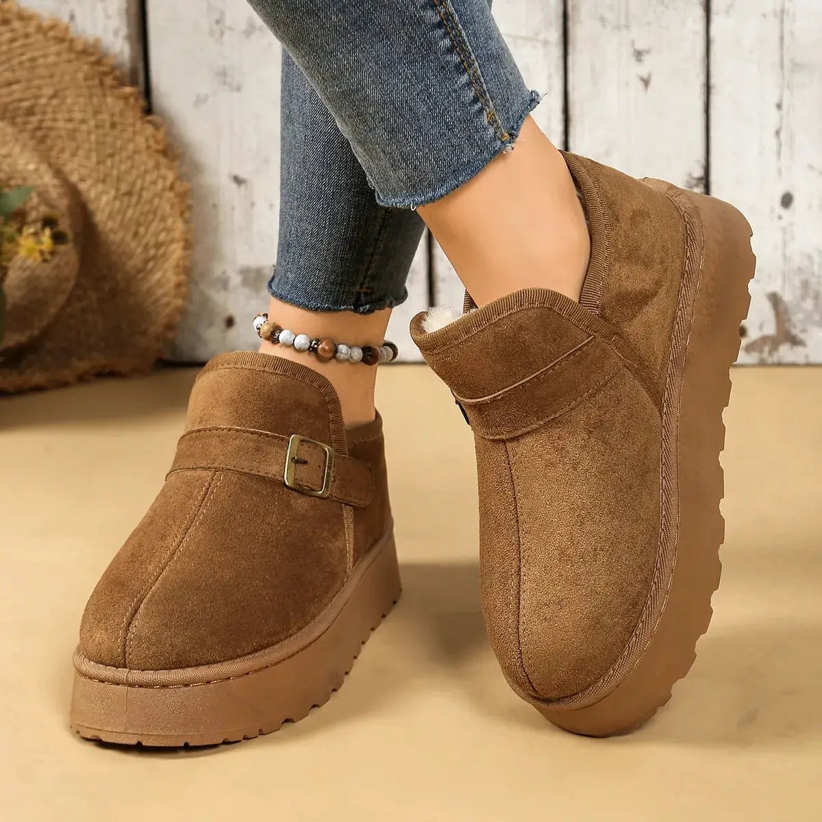 Round Toe Platform Boots by Trendsi