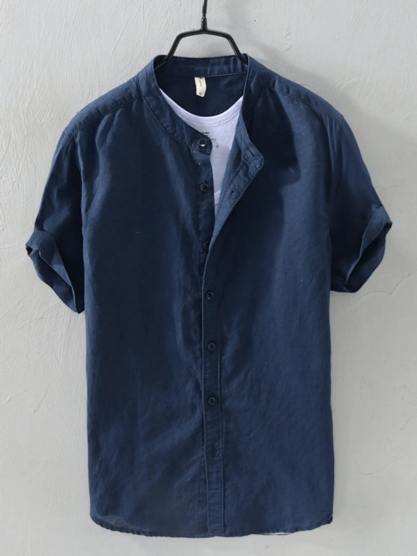 Men's Full Size Button Up Short Sleeve Shirt Plus Size by Trendsi