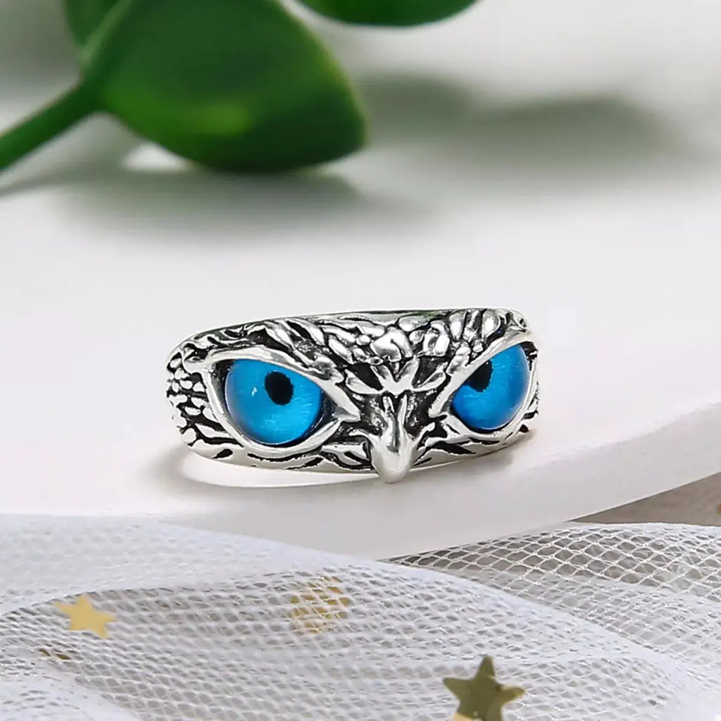 Alloy Owl Eyes Ring by Trendsi