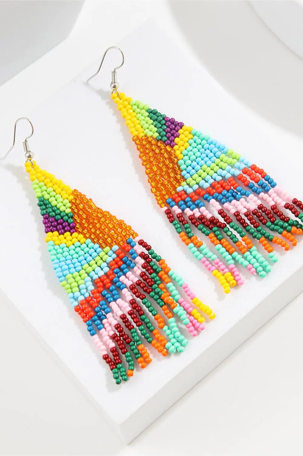 Beaded Dangle Earrings by Trendsi