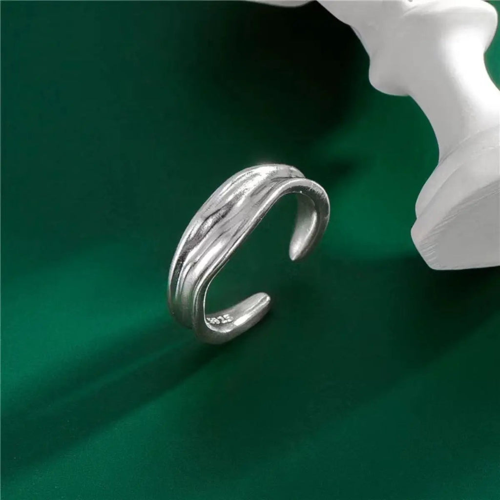 925 Sterling Silver Open Ring by Trendsi
