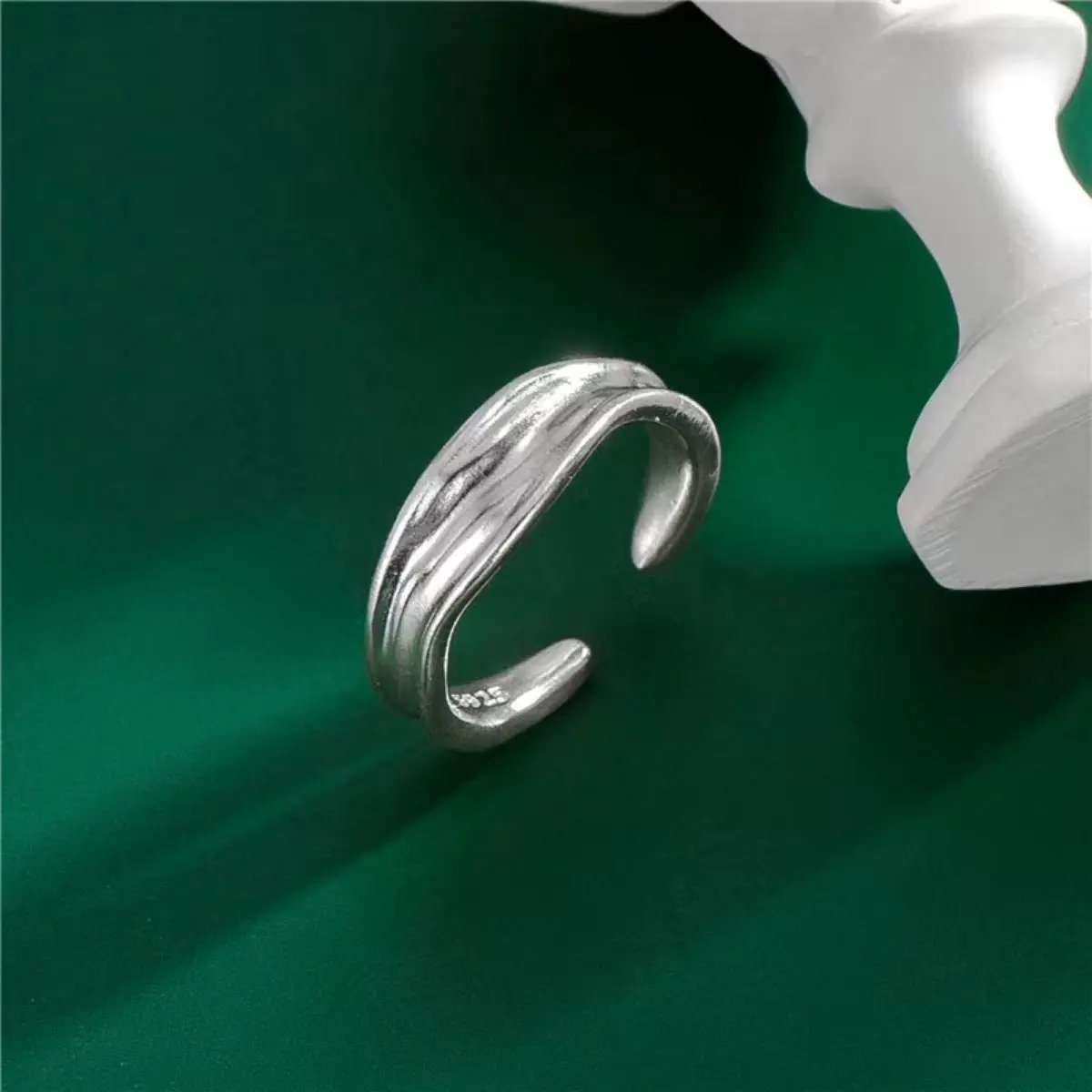 925 Sterling Silver Open Ring by Trendsi
