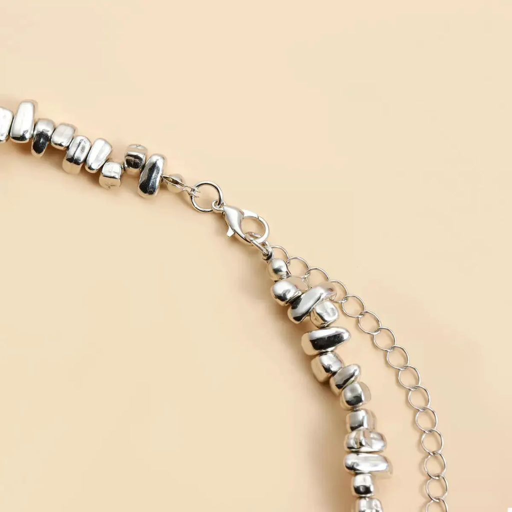 Silver-Plated Heart Necklace by Trendsi