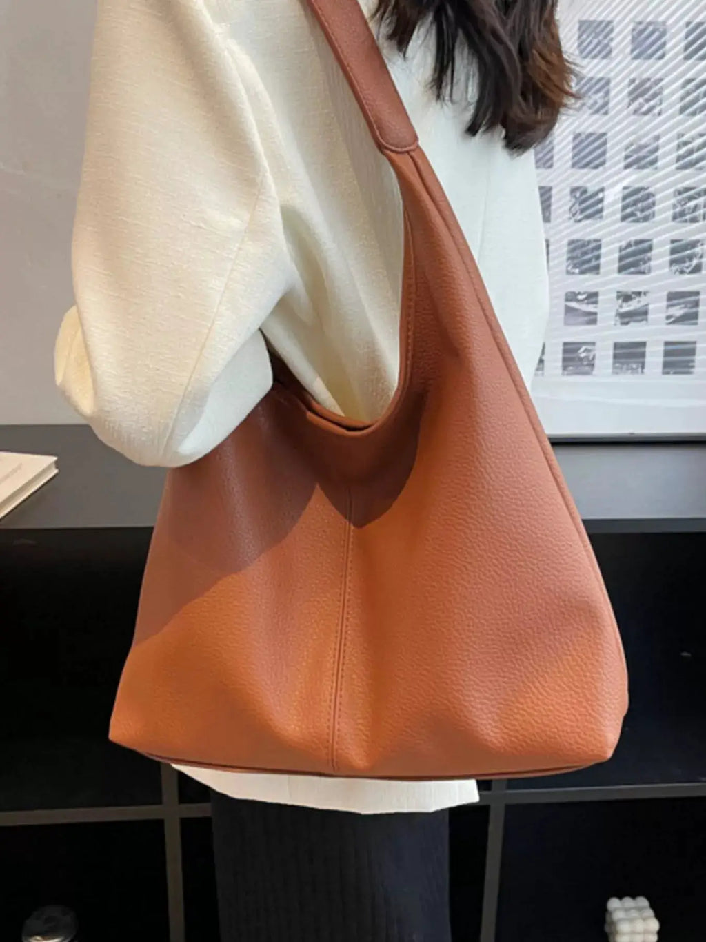 PU Leather Shoulder Bag by Trendsi