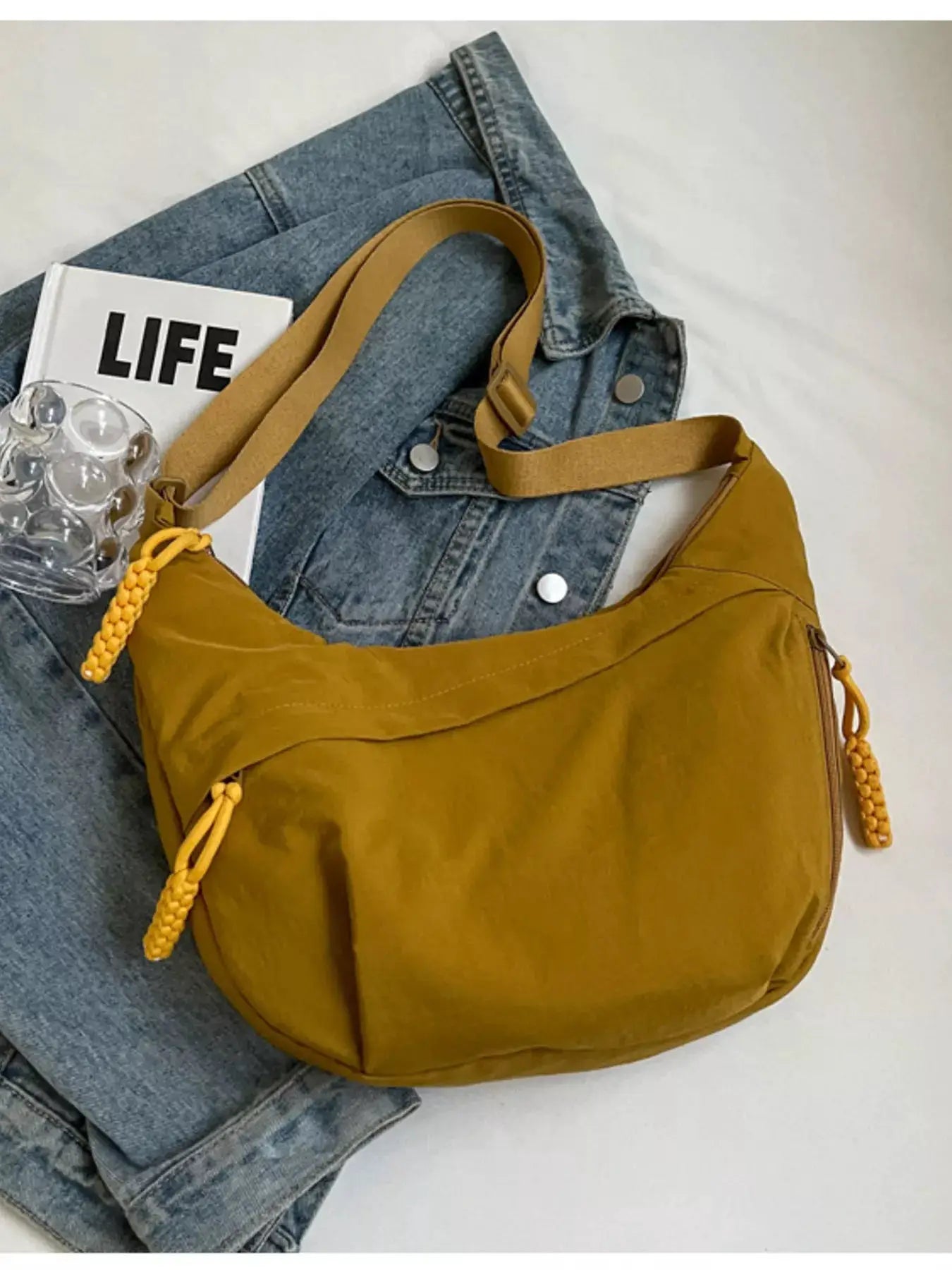 Casual Solid Color Lightweight Crossbody Bag by Trendsi