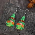 Wooden Alloy Dangle Earrings by Trendsi