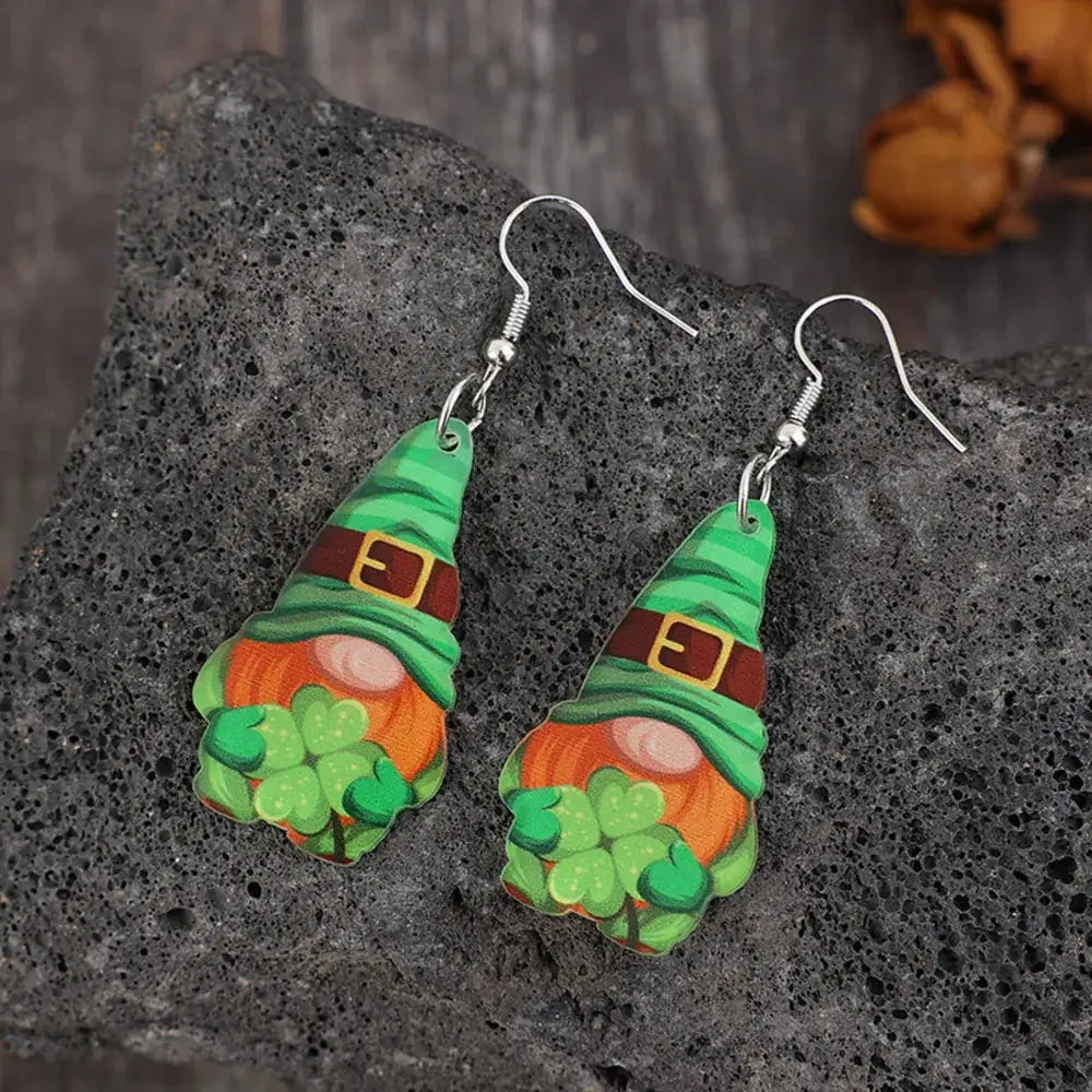Wooden Alloy Dangle Earrings by Trendsi