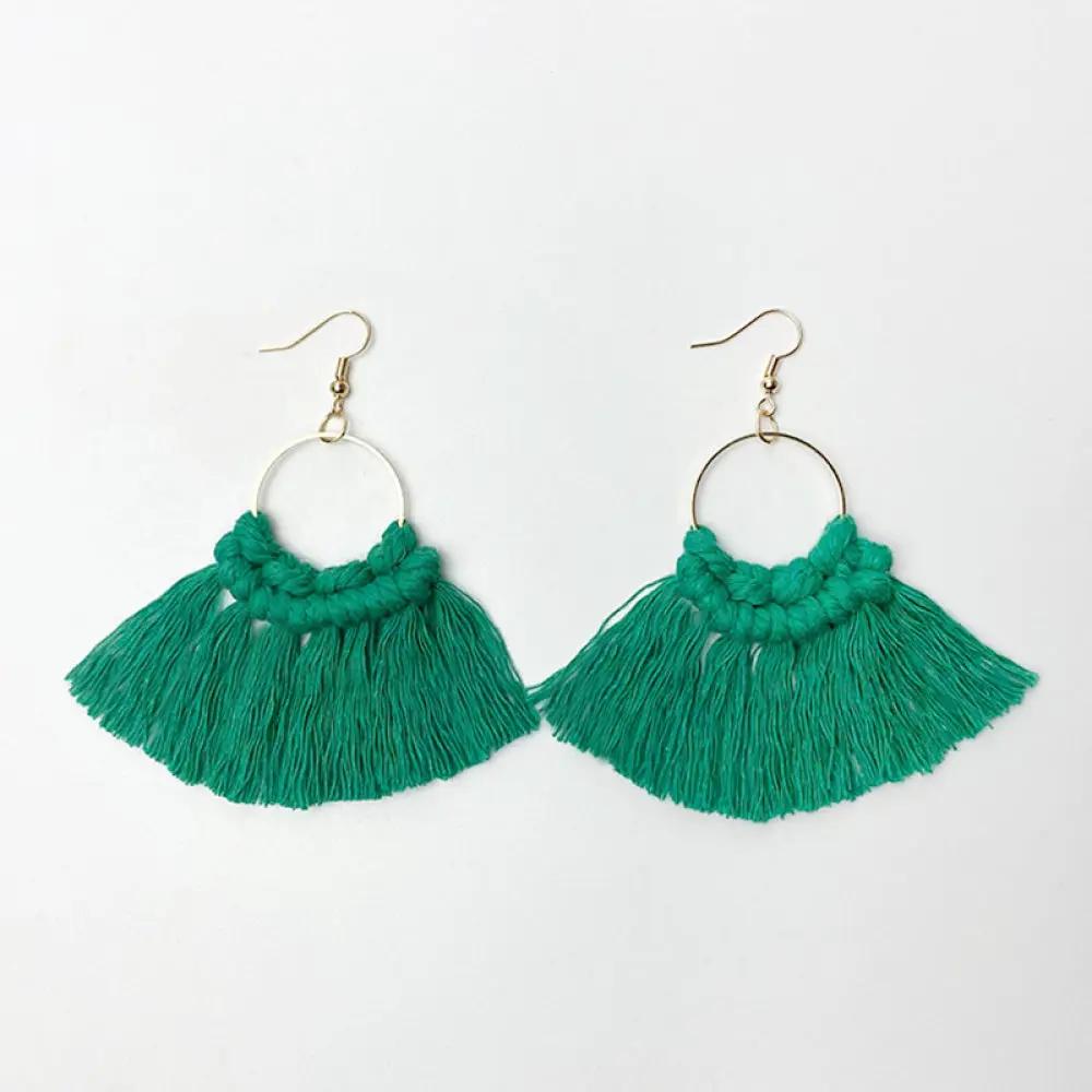 Fringe Detail Dangle Earrings by Trendsi