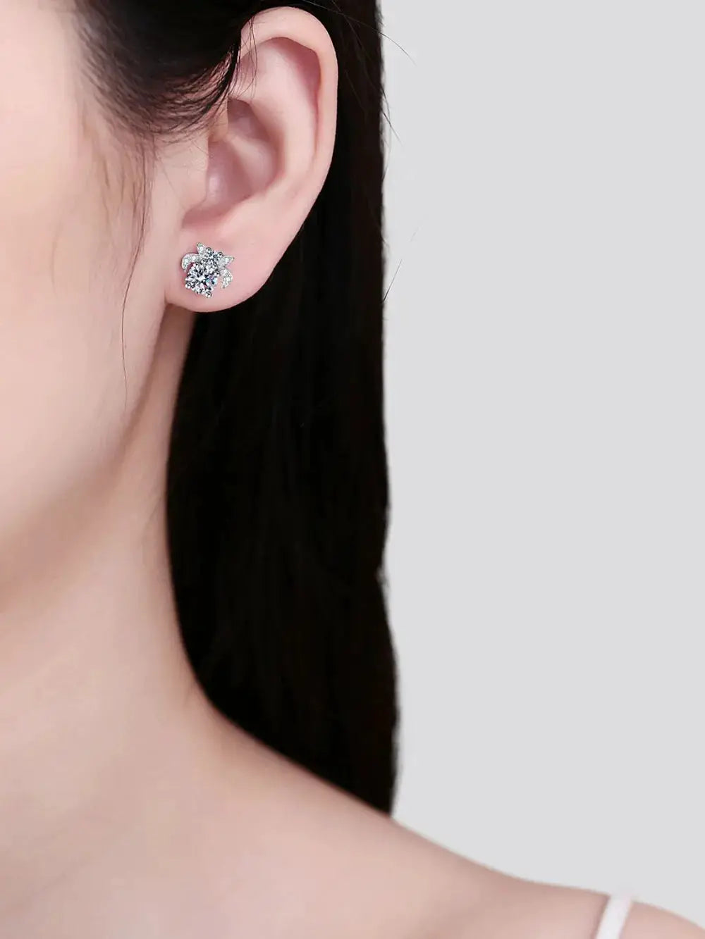 1 Carat Moissanite 925 Sterling Silver Stud Earrings by Trendsi