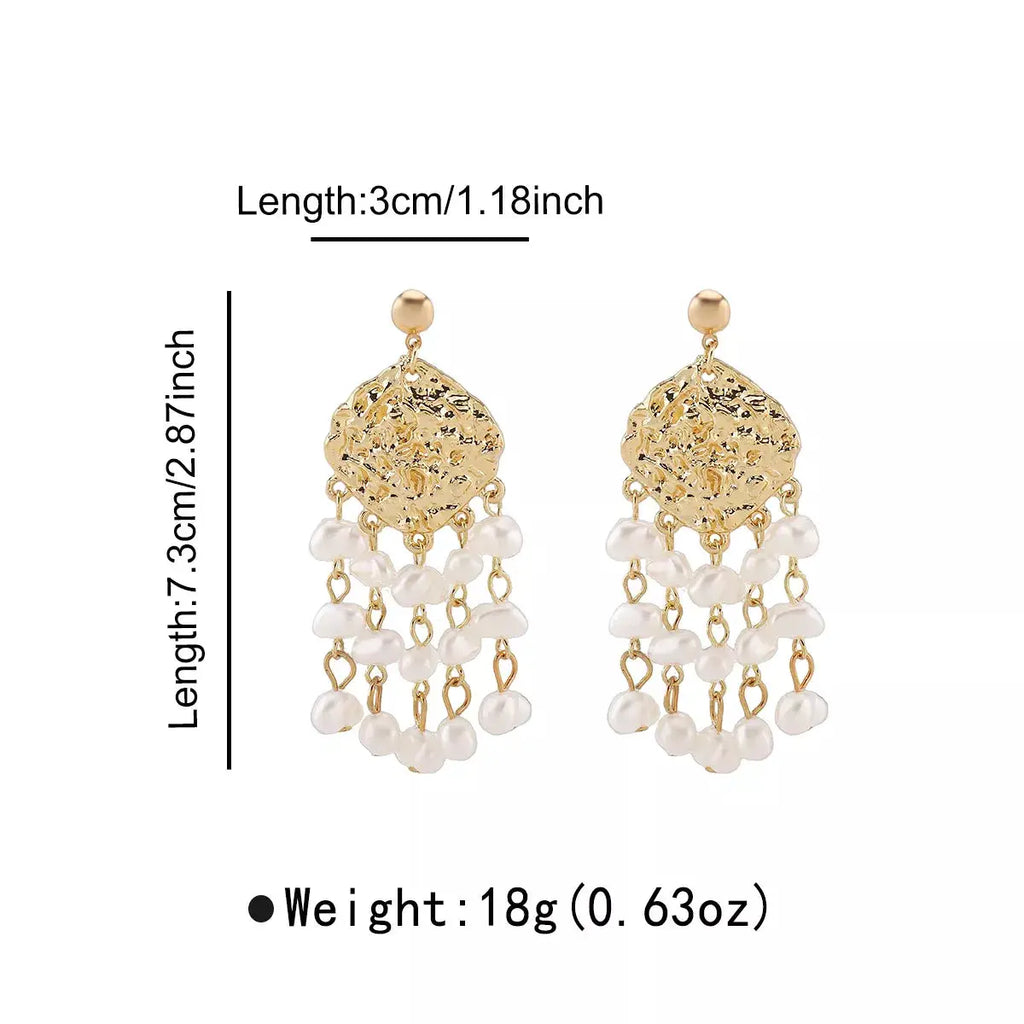 18K Gold-Plated Dangle Earrings by Trendsi
