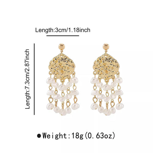 18K Gold-Plated Dangle Earrings by Trendsi