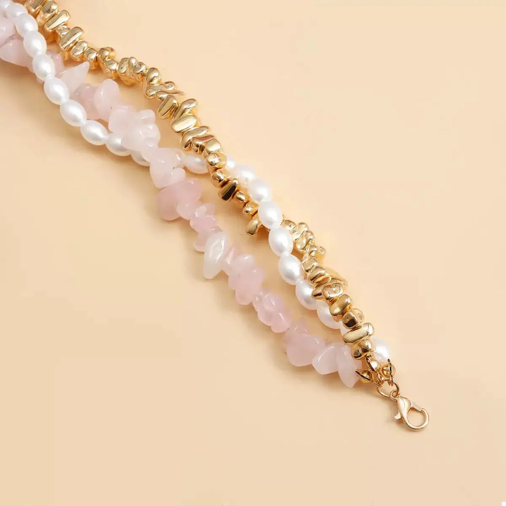 Three-Layered Heart Pendant Necklace by Trendsi