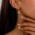 3-Pair 18K Gold-Plated Alloy Drop Earrings by Trendsi