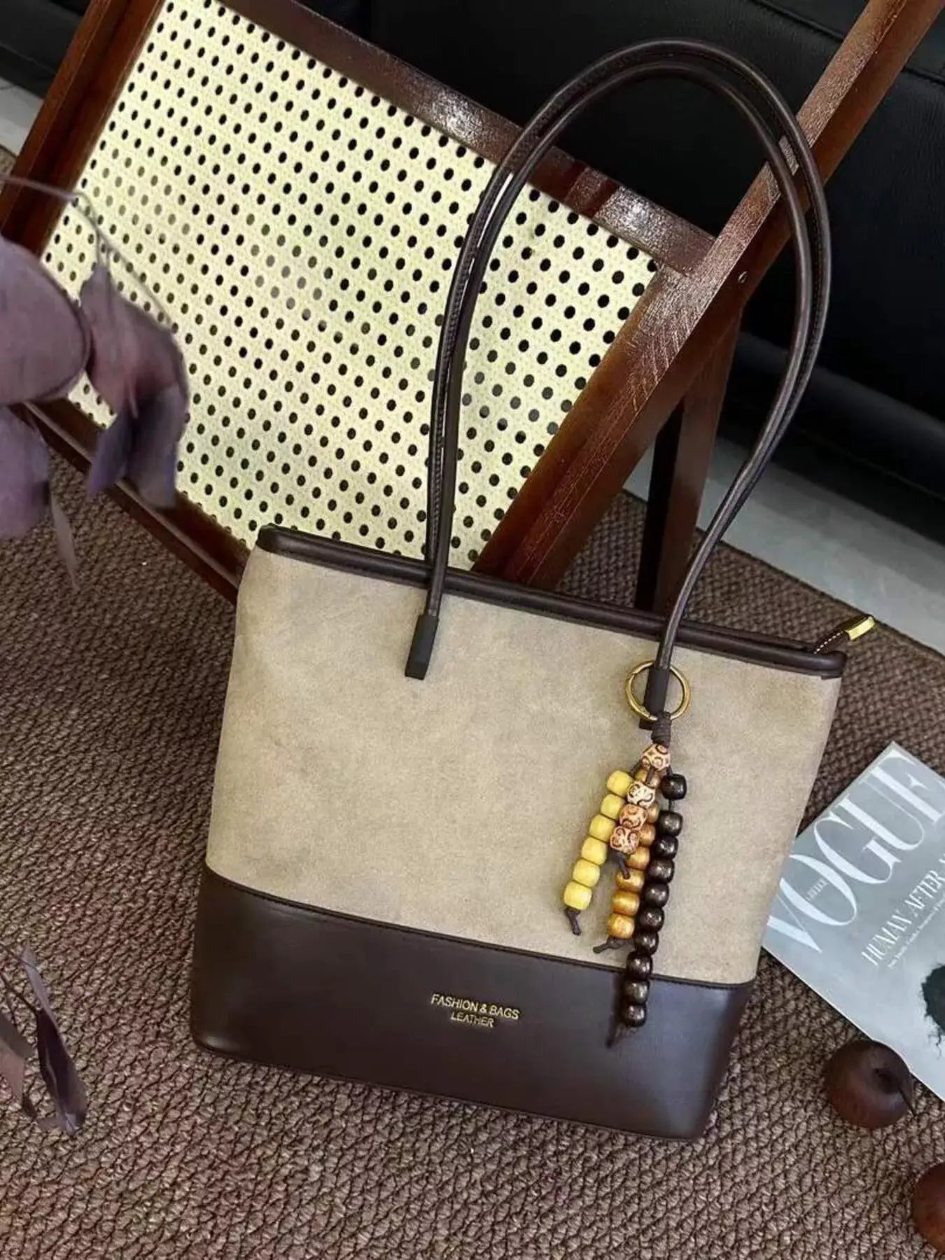 Color Block Shoulder Bag by Trendsi