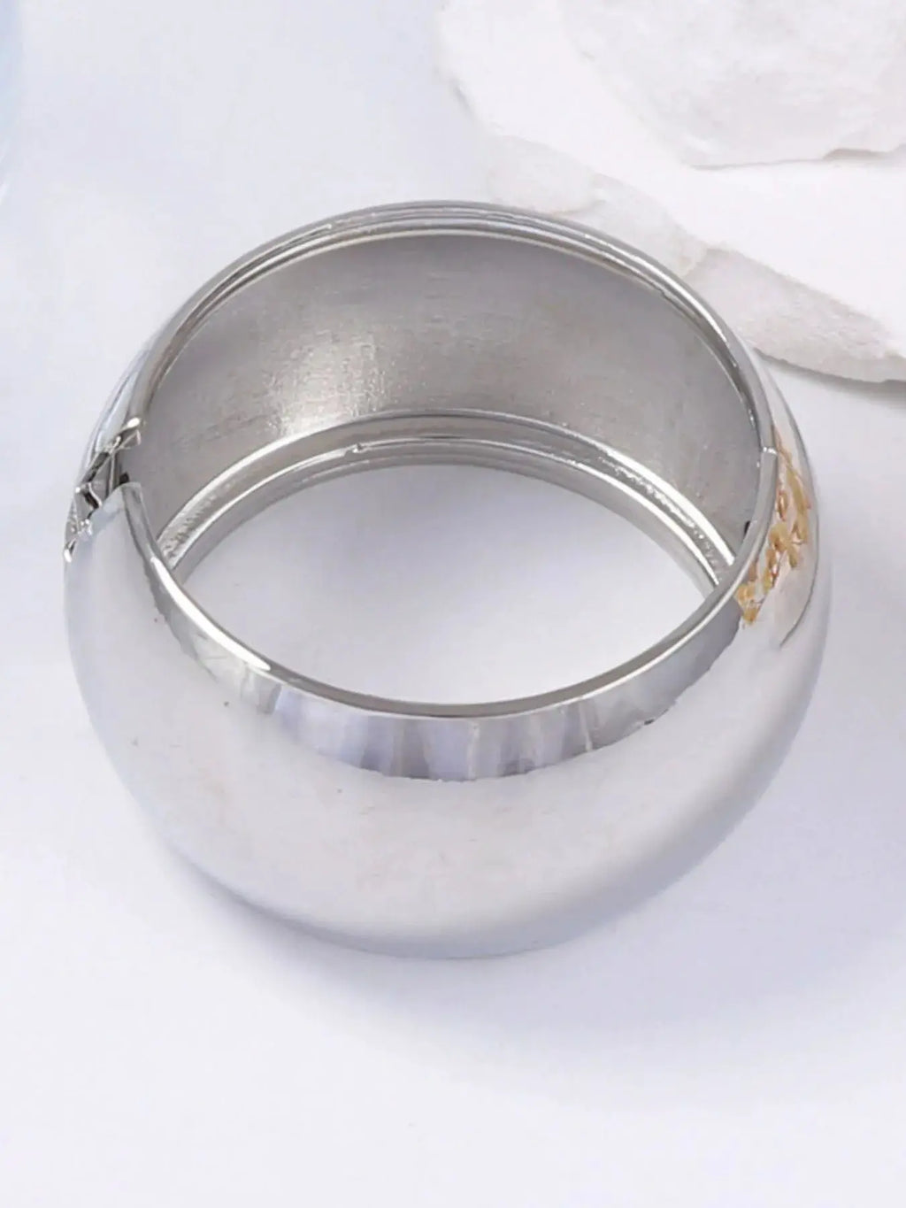 Zinc Alloy Wide Band Cuff Bracelet by Trendsi