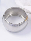 Zinc Alloy Wide Band Cuff Bracelet by Trendsi