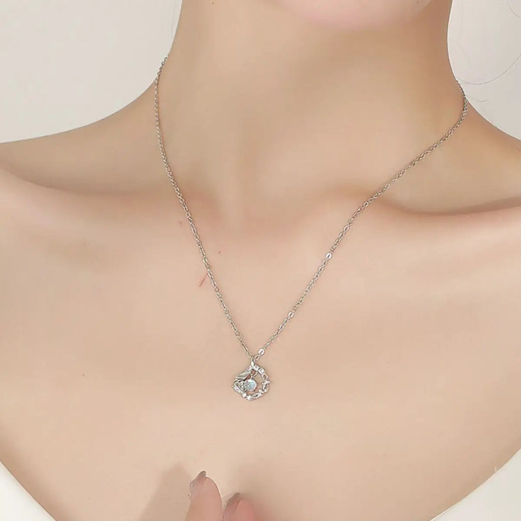 925 Sterling Silver Pendant Necklace by Trendsi