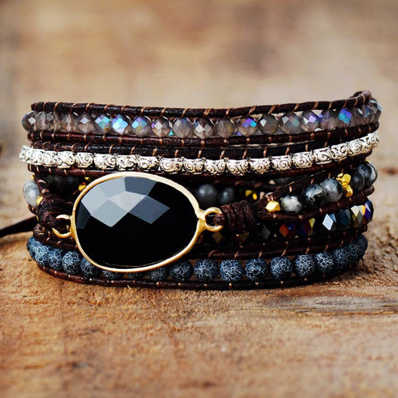 Agate Beaded Bracelet by Trendsi