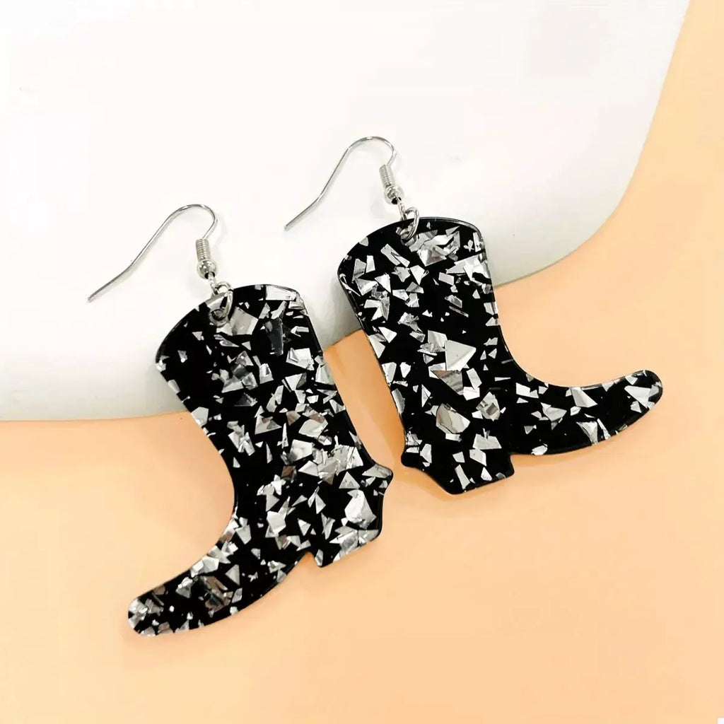 Cowboy Boot Dangle Earrings by Trendsi