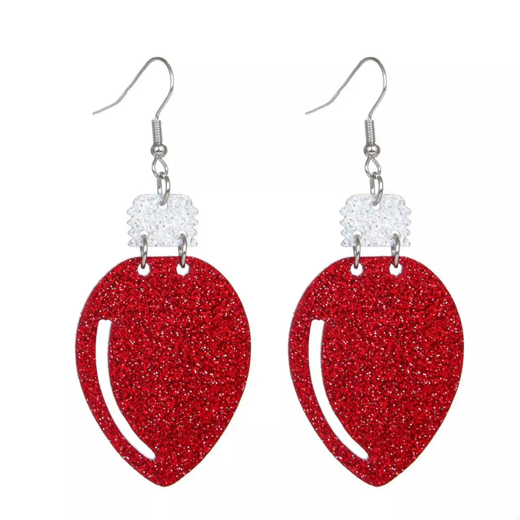 Christmas Glitter Drop Earrings by Trendsi