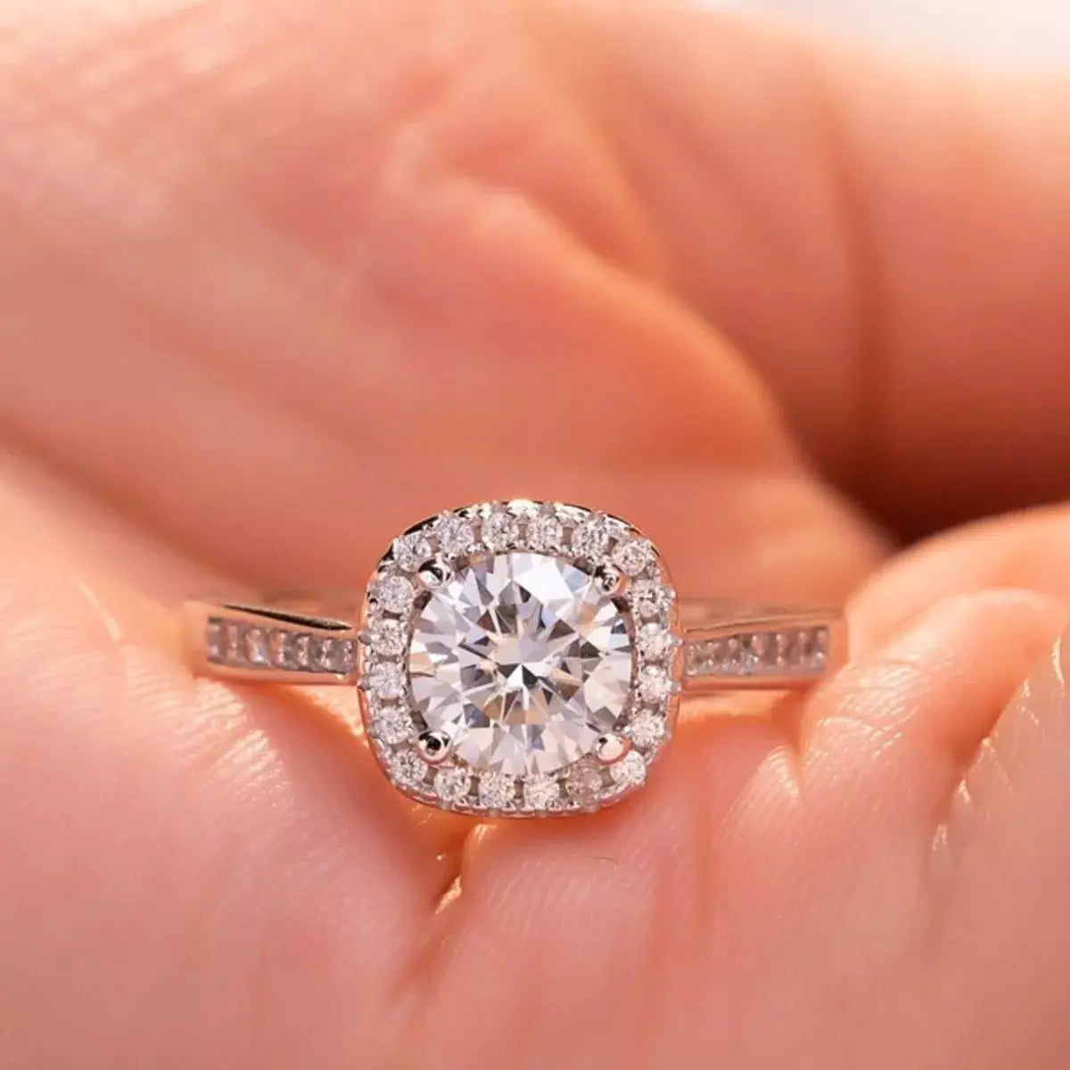 2 Carat Moissanite 925 Sterling Silver Ring by Trendsi