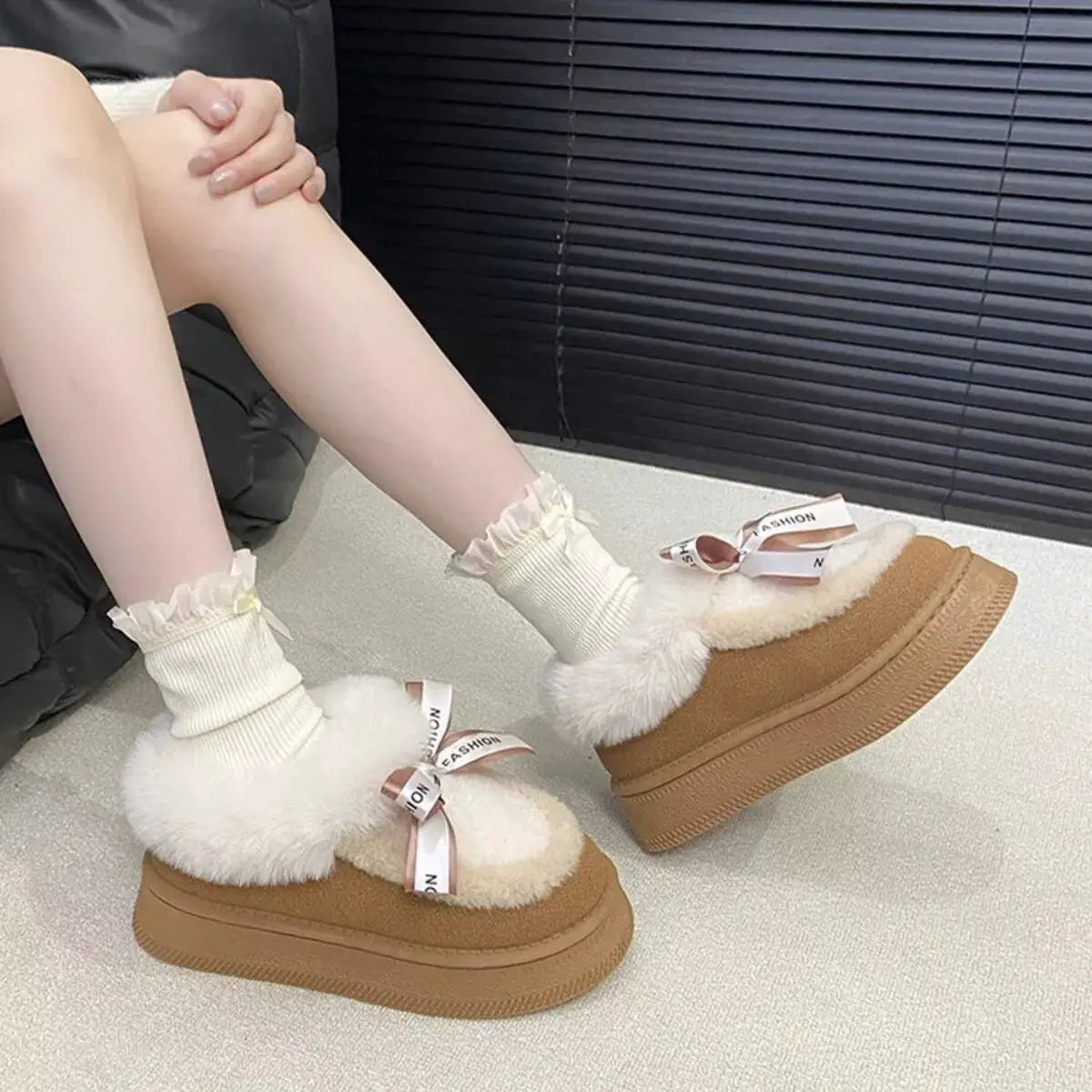 Round Toe Platform Boots by Trendsi