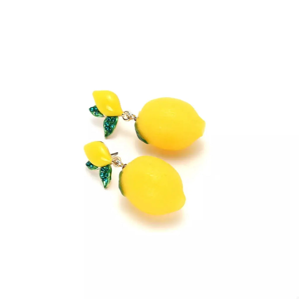 Lemon Fruit Drop Earrings by Trendsi