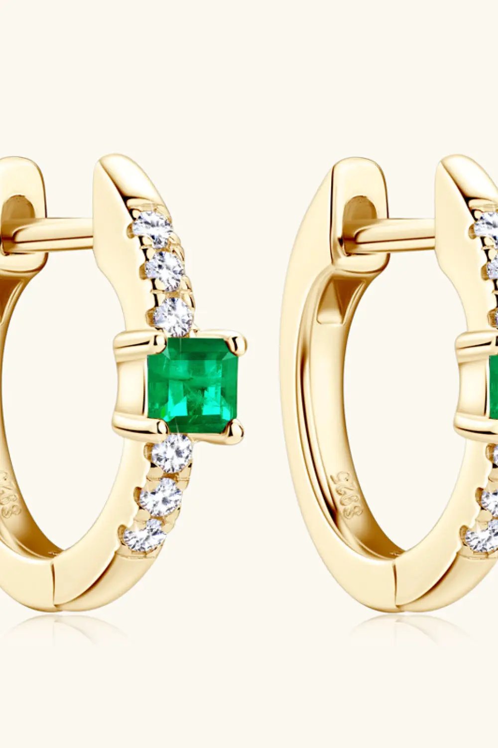Lab-Grown Emerald Earrings by Trendsi