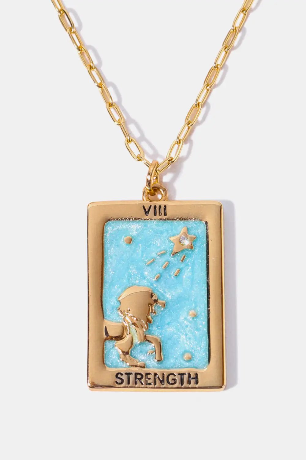 Tarot Card Pendant Copper Necklace by Trendsi