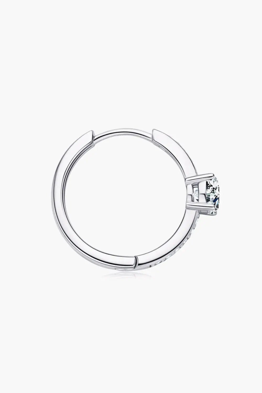 Carry Your Love 1 Carat Moissanite Platinum-Plated Earrings by Trendsi