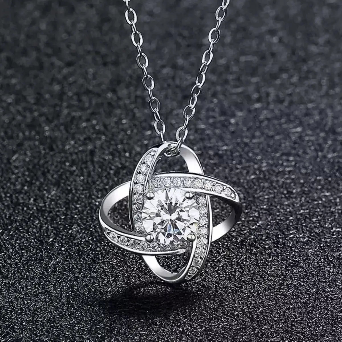 1 Carat Moissanite 925 Sterling Silver Pendant Necklace by Trendsi